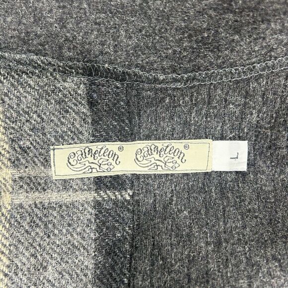 Cameleon Vintage Jacket Women Large Patchwork 100% Wool Blend Buttom Pockets USA - Picture 11 of 14